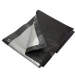 270gsm Heavy Duty Black/Silver Tarpaulin – Strong Waterproof Weatherproof Cover - Image 2