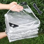 430gsm Clear Tarpaulin Heavy Duty PVC Waterproof Glass Clear Tarp Sheet - Image 2