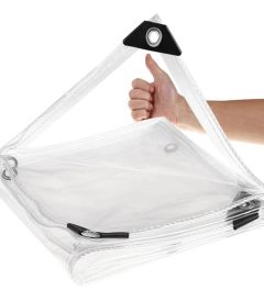 430gsmClearTarpaulinHeavyDutyPVCWaterproofGlassClearTarpSheet
