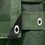 Green Waterproof Tarp Sheet Cover - 200gsm Heavy Duty Reinforced Tarpaulin - Image 2