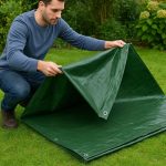 Heavy Duty 250gsm Green/Brown Waterproof Tarpaulin – Rotproof, UV Resistant, Multipurpose Cover - Image 3