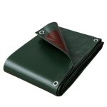 HeavyDuty250gsmGreenBrownTarpaulin RobustUVResistantTarpaulinwith14x14Weave &ReinforcedEyelets
