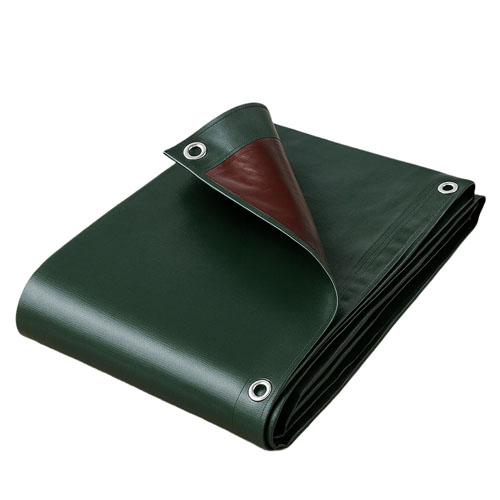 HeavyDuty250gsmGreenBrownTarpaulin RobustUVResistantTarpaulinwith14x14Weave &ReinforcedEyelets