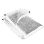 HeavyDutyClearWaterproofTarpaulin310gsmUVResistantTarpaulinForMarketStallandOutdoorUse