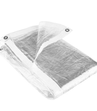 HeavyDutyClearWaterproofTarpaulin310gsmUVResistantTarpaulinForMarketStallandOutdoorUse