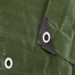 HeavyDutyGreenAndSilverTarpaulin200GSMWaterproofUVResistantTarpaulinsForCommercialUse