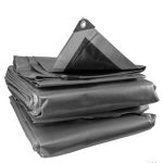 SupergradeSilverBlackTarpaulin300gsmFullywaterproofTarpaulin