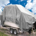 UVProofHeavyDutyTarpaulin140GSMSilverTarpforBoatsAndGarden