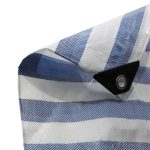 UVResistanceBlueStripedTarpaulinHeavyDuty170gsmWaterproofTarp