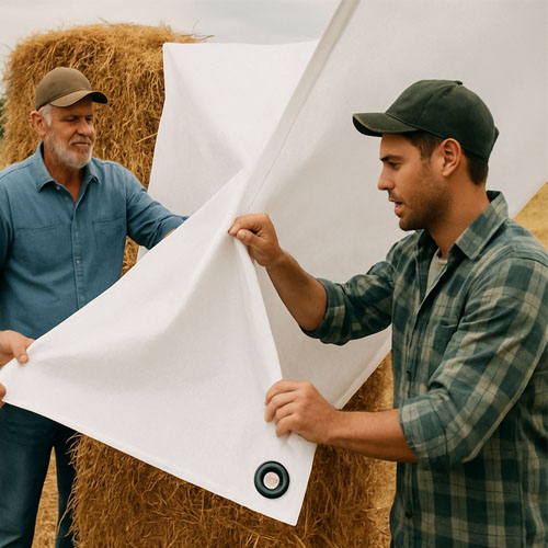 WhiteHeavyDutyTarpaulinSheet 200gsmWaterproof &TearResistantTarpaulins