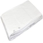 90GSM Versatile White Tarpaulin - Waterproof Tarp Cover Sheet for Furniture And Caravans - Image 2