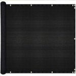 BlackWaterproofPrivacyScreen320gsmOutdoorFenceBalconyCover
