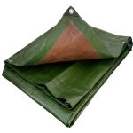 HeavyDutyGreen &BrownTarpaulins220gsmWaterproof TarpaulinWithReinforcedcorners