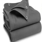 HeavyDutyGreyCanvasTarpaulinWaterResistanceCanvasTarpforCarvanAndTrailers