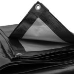 HeavygradeBlack Tarpaulins250gsm ToughTarpaulinforOutdooruse