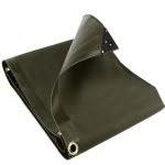 OliveGreenPVCTarpaulins560gsmSuperHeavyDutyWaterproofTarpforIndustrialAndOutdoorUse